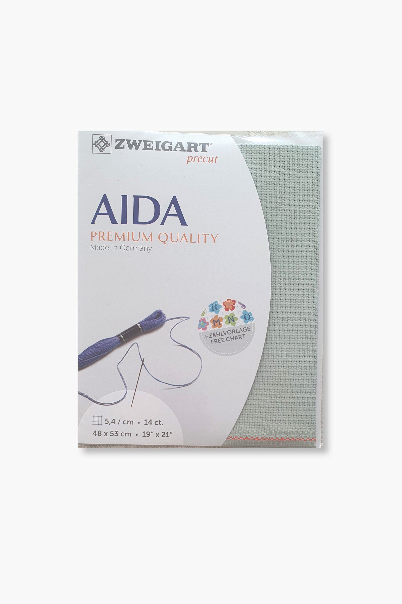 ZWEIGART Aida 3706 – Tessuto Aida di cotone pretagliato 14 count - Colore 611 - (48 × 53 cm) - immagine 6