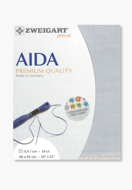ZWEIGART Aida 3706 – Precut Cotton Aida Fabric 14 Count - Colour 713 - (48 × 53 cm)
