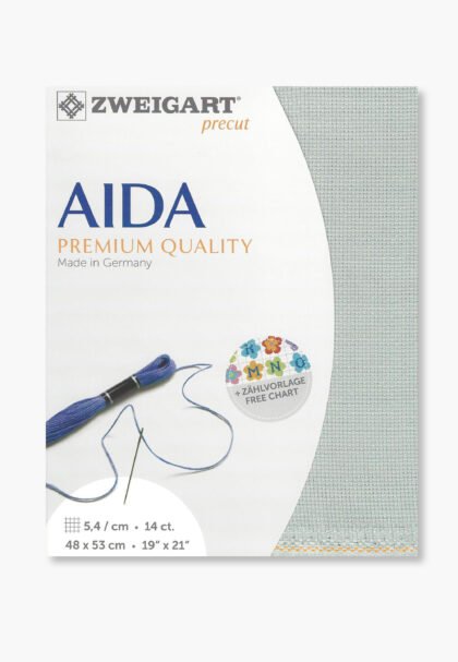 ZWEIGART Aida 3706 – Precut Cotton Aida Fabric 14 Count - Colour 718 - (48 × 53 cm)