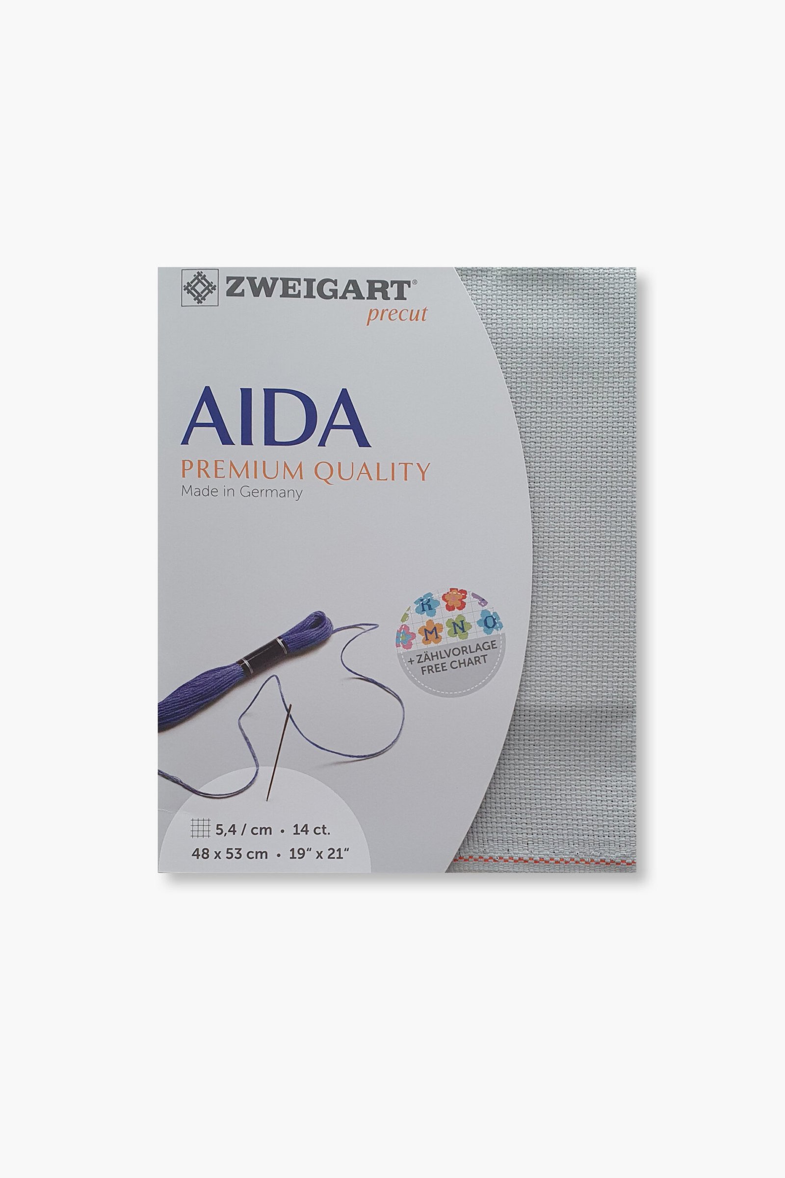 ZWEIGART Aida 3706 – Tessuto Aida di cotone pretagliato 14 count - Colore 718 - (48 × 53 cm) - immagine 6