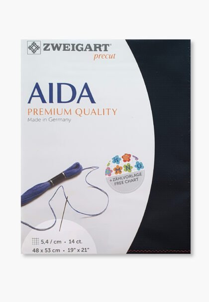ZWEIGART Aida 3706 – Precut Cotton Aida Fabric 14 Count - Colour 720 - (48 × 53 cm)