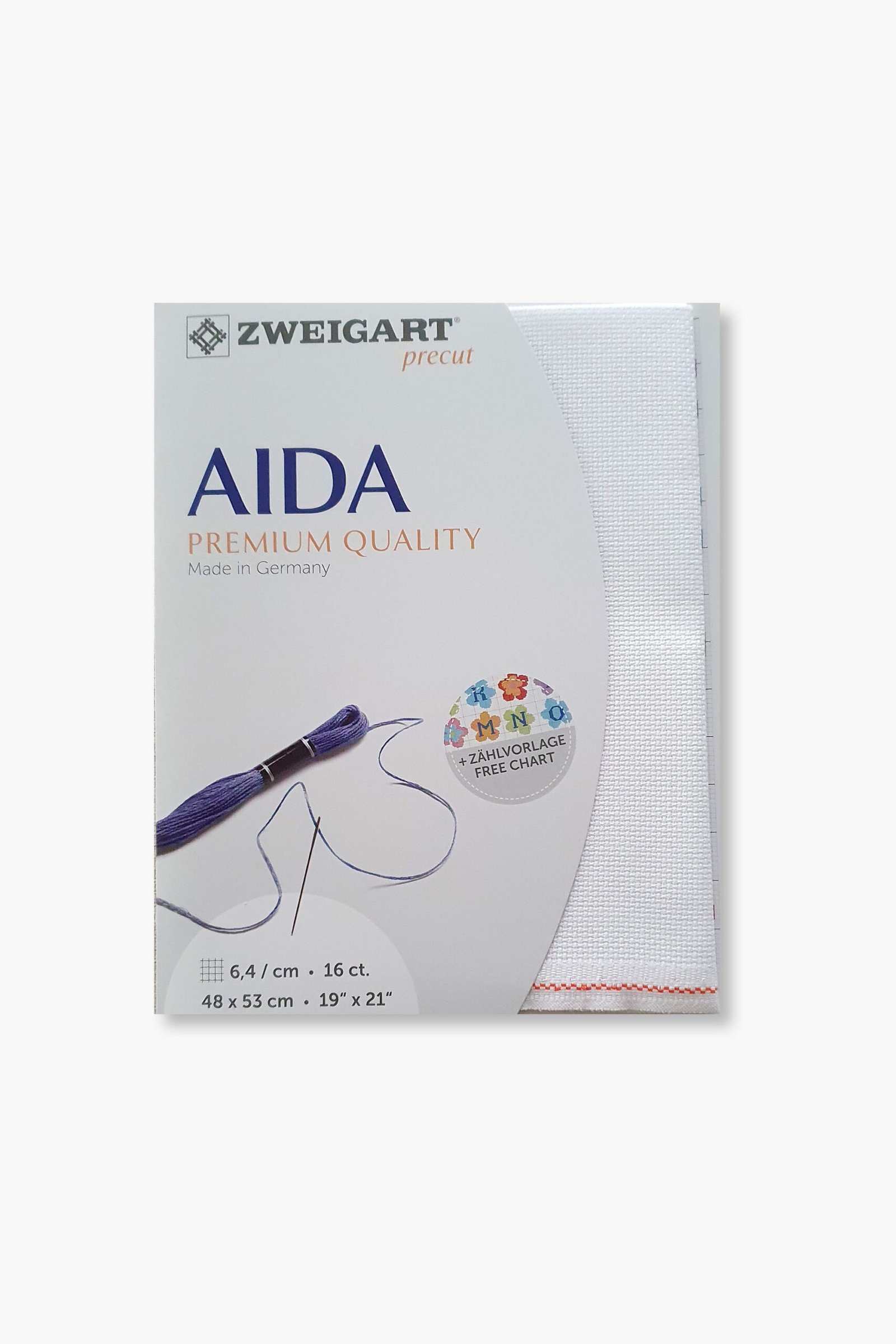 ZWEIGART Aida 3251 – Precut Cotton Aida Fabric 16 Count - Colour 100 - (48 × 53 cm) - Image 2