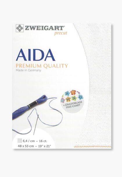 ZWEIGART Aida 3251 – Precut Cotton Aida Fabric 16 Count - Colour 11 - (48 × 53 cm)