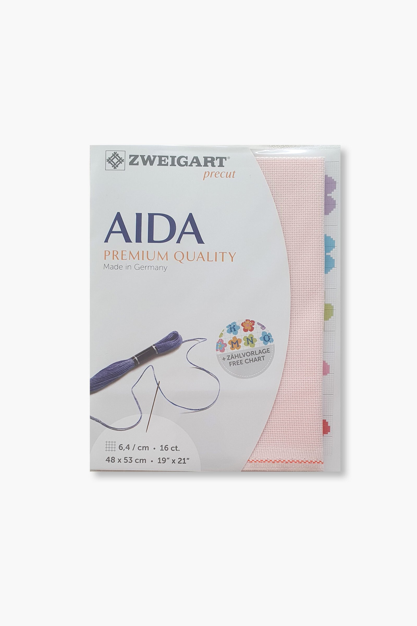 ZWEIGART Aida 3251 – Tessuto di cotone Aida pretagliato 16 count - Colore 4110 - (48 × 53 cm) - immagine 6