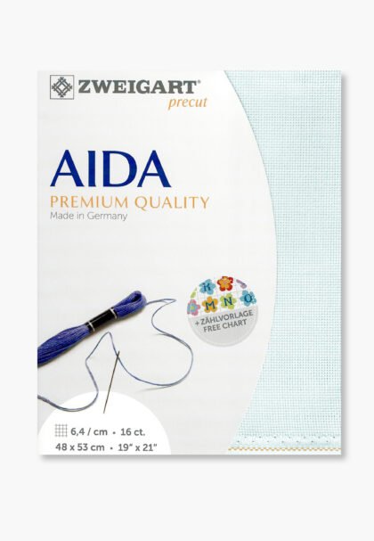 ZWEIGART Aida 3251– Precut Cotton Aida Fabric 16 Count - Colour 550 - (48 × 53 cm)