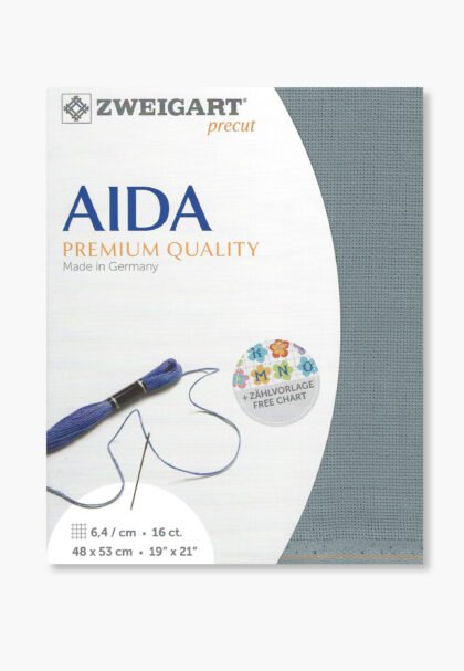 ZWEIGART Aida 3251 – Precut Cotton Aida Fabric 16 Count - Colour 594 - (48 × 53 cm)