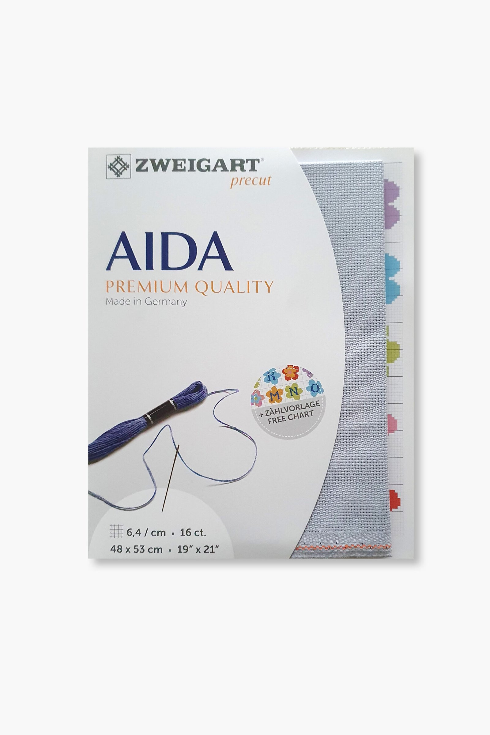ZWEIGART Aida 3251– Precut Cotton Aida Fabric 16 Count - Colour 713 - (48 × 53 cm) - Image 2