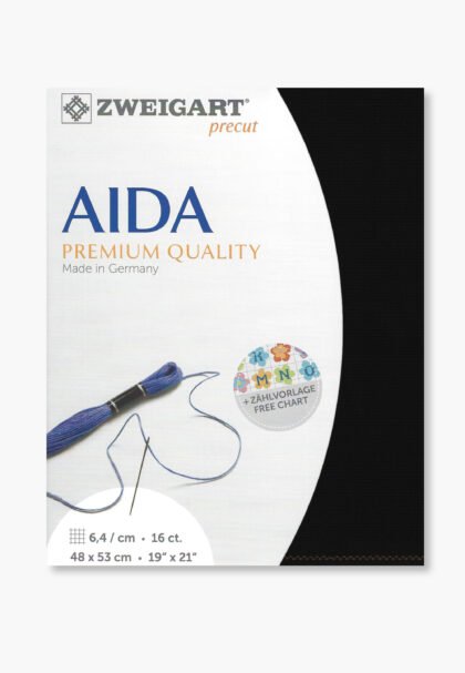 ZWEIGART Aida 3251– Precut Cotton Aida Fabric 16 Count - Colour 720 - (48 × 53 cm)
