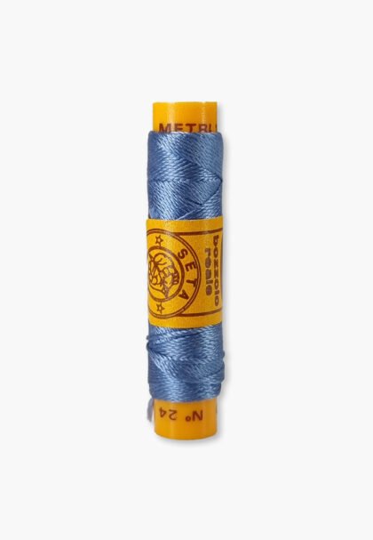 Bozzolo Reale Tre Stelle – Vintage Silk Thread – Color bluette – Size No. 24