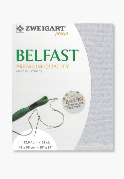 ZWEIGART Belfast 3609 – Precut Linen Fabric 32 Count - Colour 705 - (48 × 68 cm)