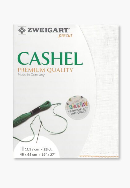 ZWEIGART Cashel 3281 – Precut Linen Fabric 28 Count - Colour 101 - (48 × 68 cm)