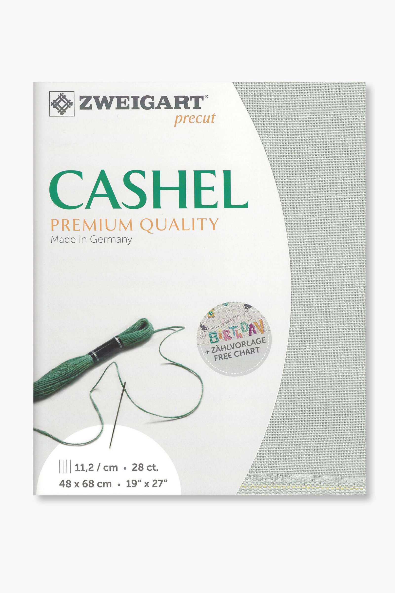 ZWEIGART Cashel 3281 – Precut Linen Fabric 28 Count - Colour 718 - (48 × 68 cm)