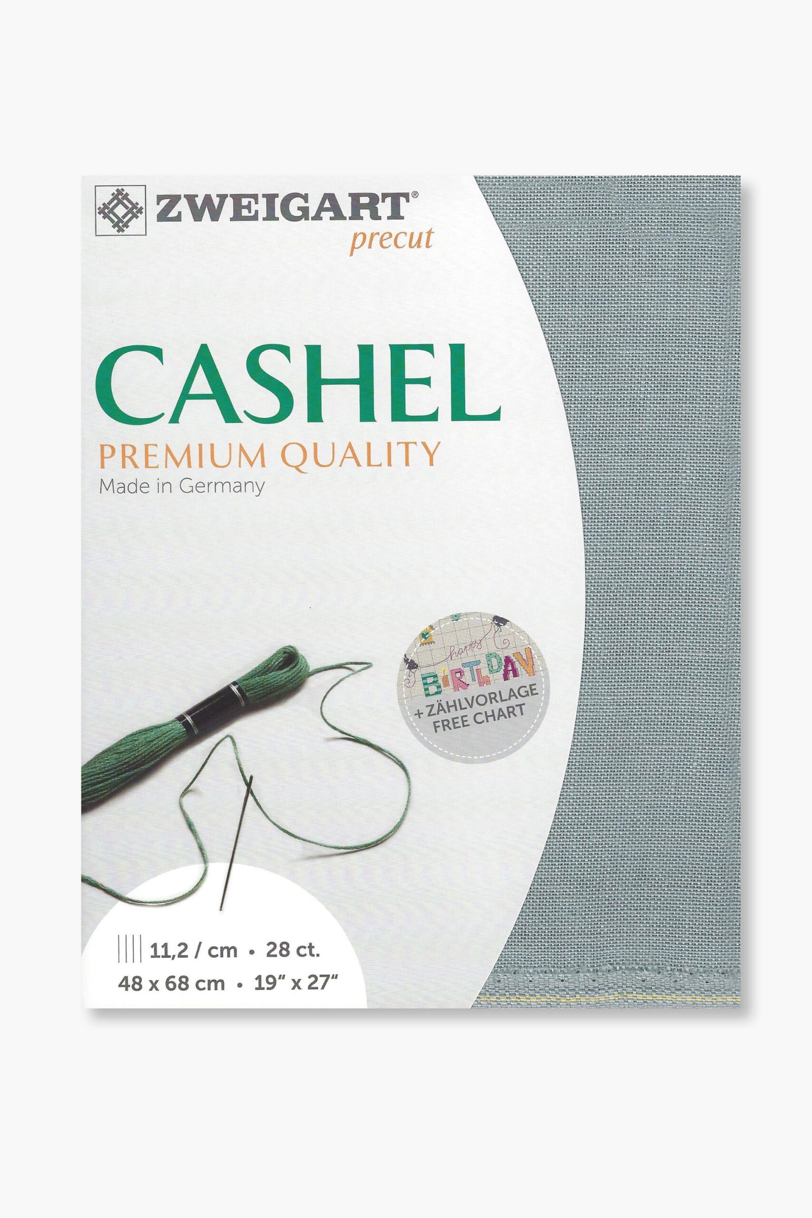 ZWEIGART Cashel 3281 – Precut Linen Fabric 28 Count - Colour 778 - (48 × 68 cm)