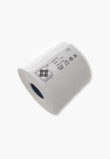 Fascia ricamata in lino ZWEIGART 72022 – Larghezza 8 cm – Colore 001 – 100% Lino