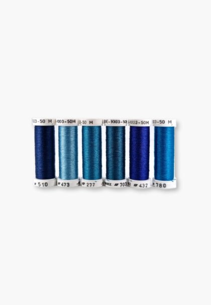 Au Ver à Soie Soie 1003 “Marine” – Pack of 6 Spools – 100% Silk