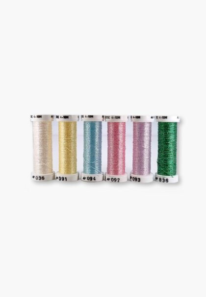 Au Ver à Soie Au Sextant Tressé 4 “Pastel” – Pack of 6 Spools – Metallic Thread