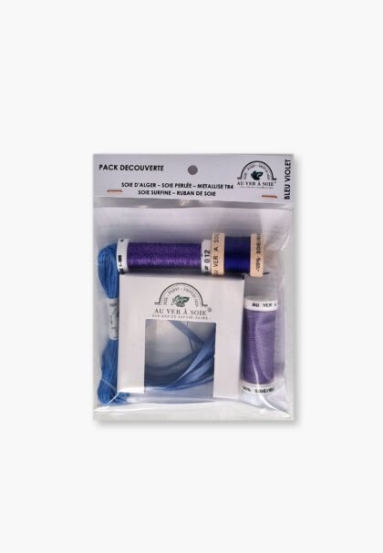 Au Ver à Soie Discovery Pack – Bleu Violet Palette – Mixed Threads Set