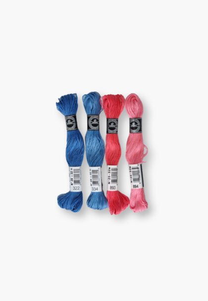 DMC Cotton à Broder 25 – Beach Barbie Set – 4 Embroidery Skeins