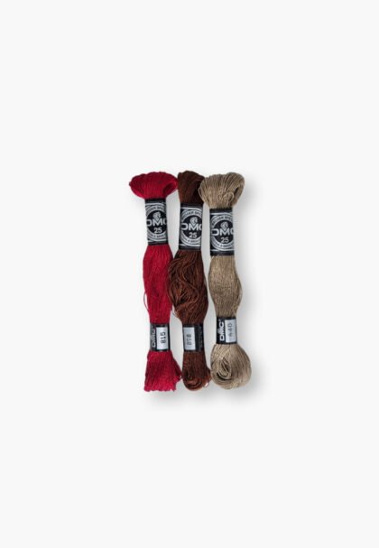 DMC Cotton à Broder 25 – Bold Brick Set – 3 Embroidery Skeins