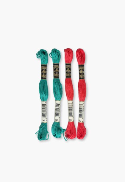 DMC Mouliné Spécial 117 – Emerald Bloom Set – 4 Skeins – Vintage