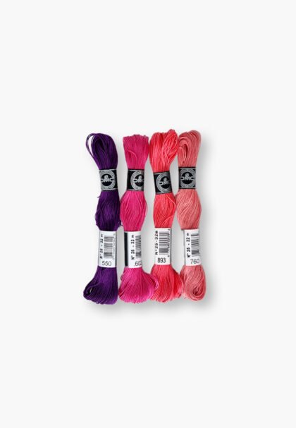 DMC Cotton à Broder 25 – Fresh Rose Set – 4 Embroidery Skeins