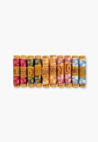 Bozzolo Reale & Tre Stelle – Silk Thread – Size 24 – Jardin Ancien Set – 10 Spools