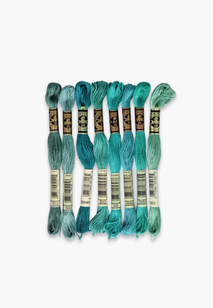 DMC Mouliné Spécial 117 – Minty Ice Set – 8 Embroidery Skeins