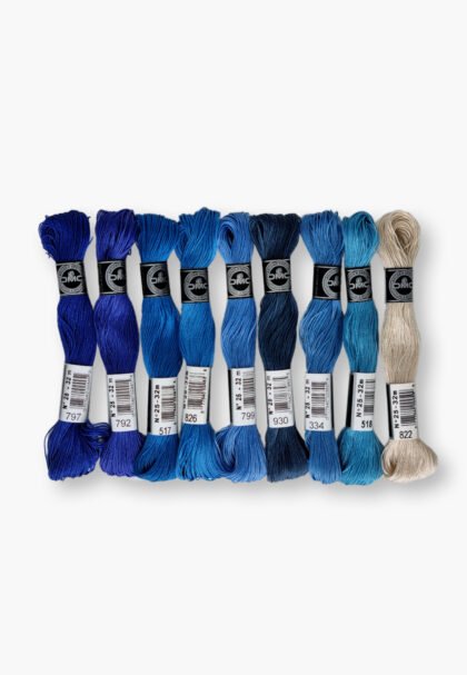 DMC Cotton à Broder 25 – Nocturnal Ice Set – 9 Embroidery Skeins