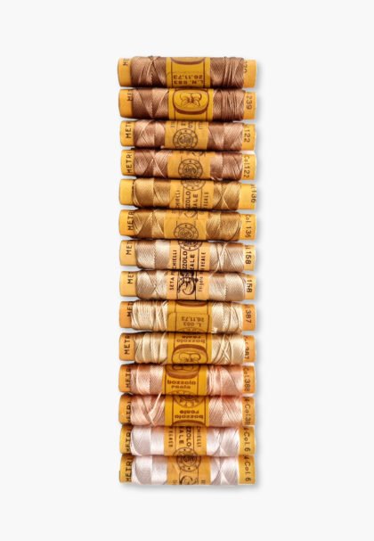 Bozzolo Reale & Tre Stelle – Silk Thread – Nude Hazelnut Set – 14 Spools