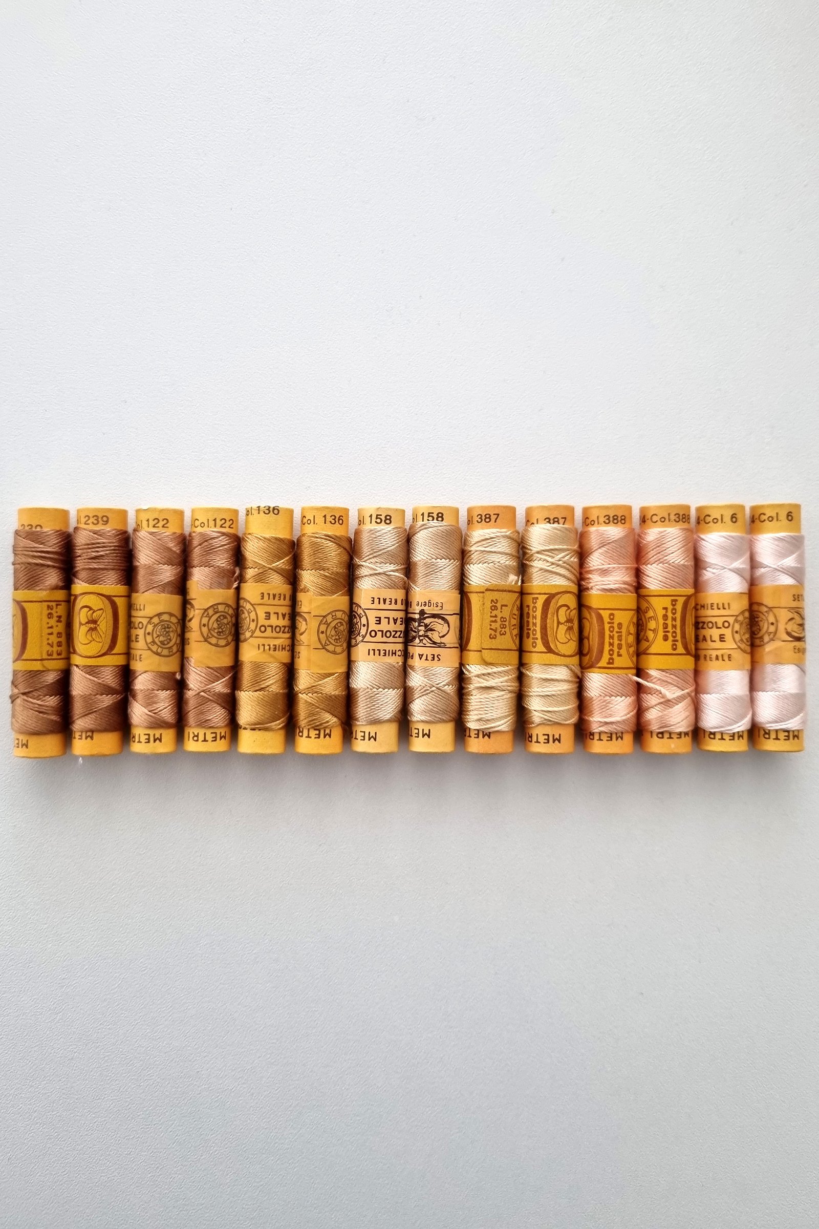 Bozzolo Reale & Tre Stelle – Silk Thread – Nude Hazelnut Set – 14 Spools - Image 5