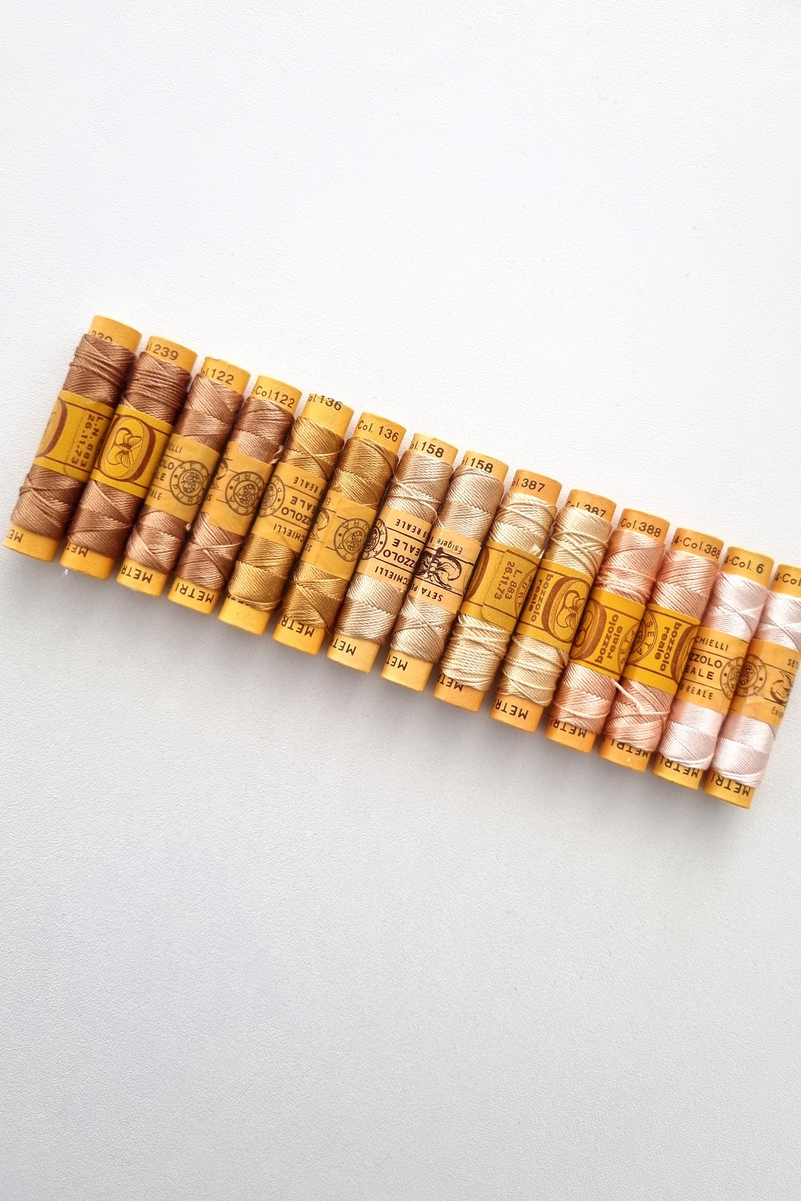 Bozzolo Reale & Tre Stelle – Silk Thread – Nude Hazelnut Set – 14 Spools - Image 9