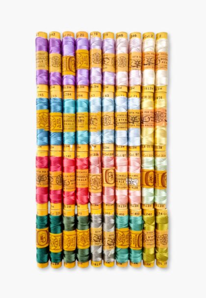 Bozzolo Reale & Tre Stelle – Silk Thread – Hortensia Flower Set – 40 Spools