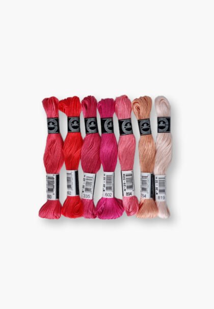 DMC Cotton à Broder 25 – Pink Macaron Set – 7 Embroidery Skeins