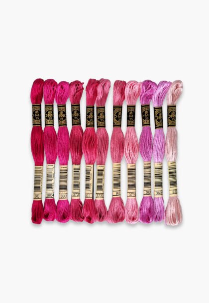 DMC Mouliné Spécial 117 – Shades of Rose Set – 11 Embroidery Skeins