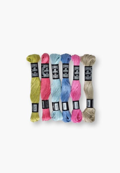 DMC Cotton à Broder 25 – Summer Vintage Set – 6 Embroidery Skeins