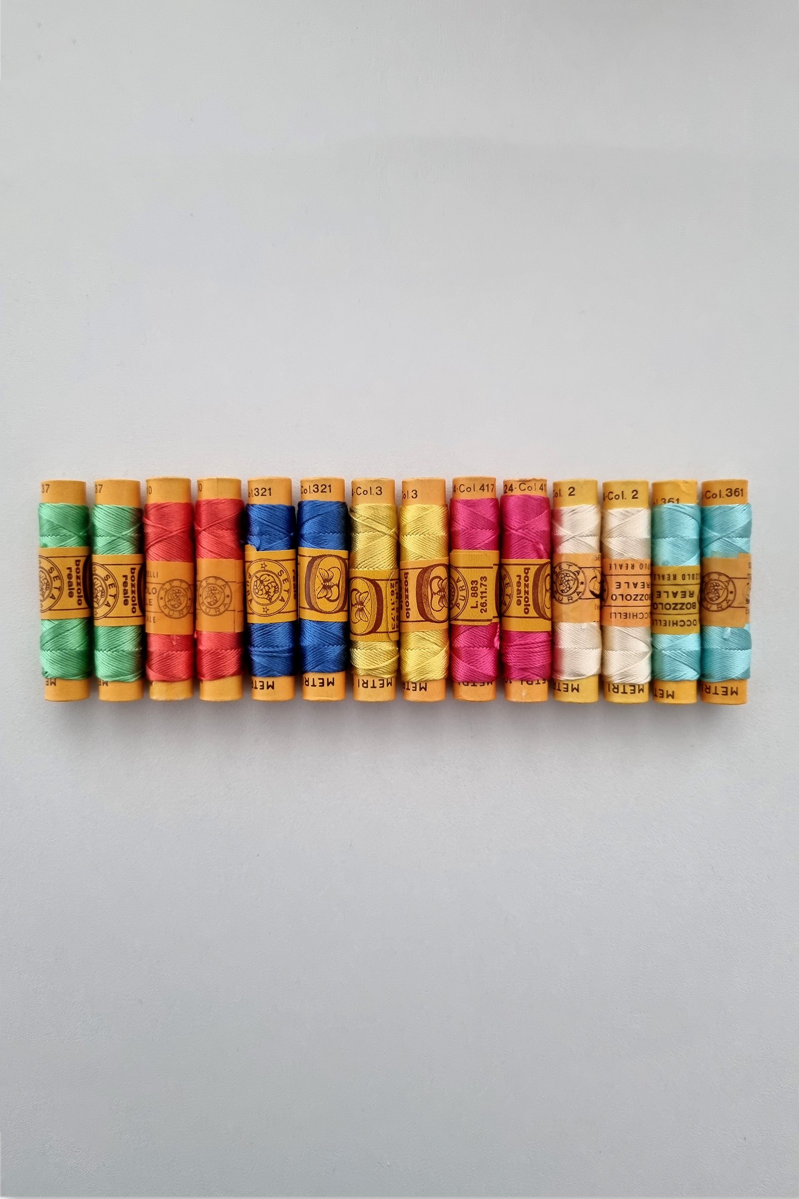 Bozzolo Reale & Tre Stelle – Vintage Silk Thread – Size 24 – 14 Summer Shades Spools - Image 2