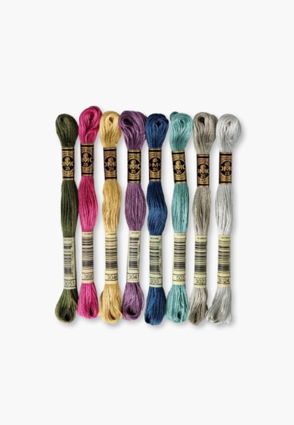 DMC Mouliné Spécial 117 – Tuscan Colors 2 Set – 8 Embroidery Skeins