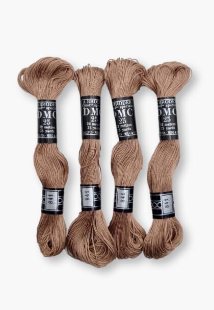 DMC À Broder 25 - Colour 841 – 4 Vintage Skeins – Dollfus Mieg & Cie