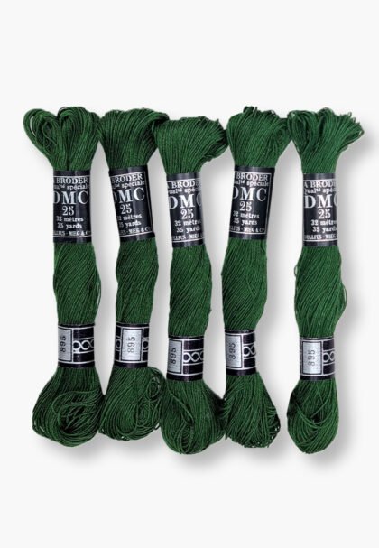 DMC À Broder 25 - Colour 895 – 5 Vintage Skeins – Dollfus Mieg & Cie