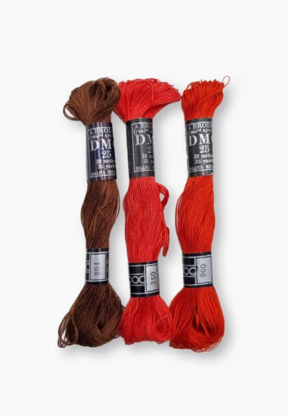 DMC À Broder 25 - Autumn Set – 3 Vintage Skeins – Dollfus Mieg & Cie