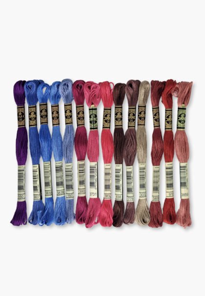 DMC Mouliné Spécial 117 – Violet Maple Mist Set – 14 Embroidery Skeins