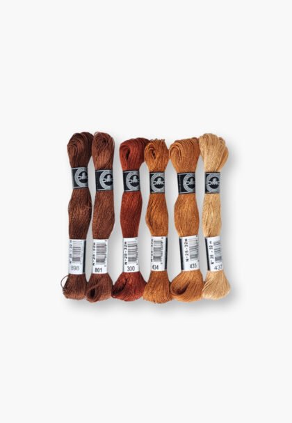 DMC Cotton à Broder 25 – Warm Timber Set – 6 Embroidery Skeins