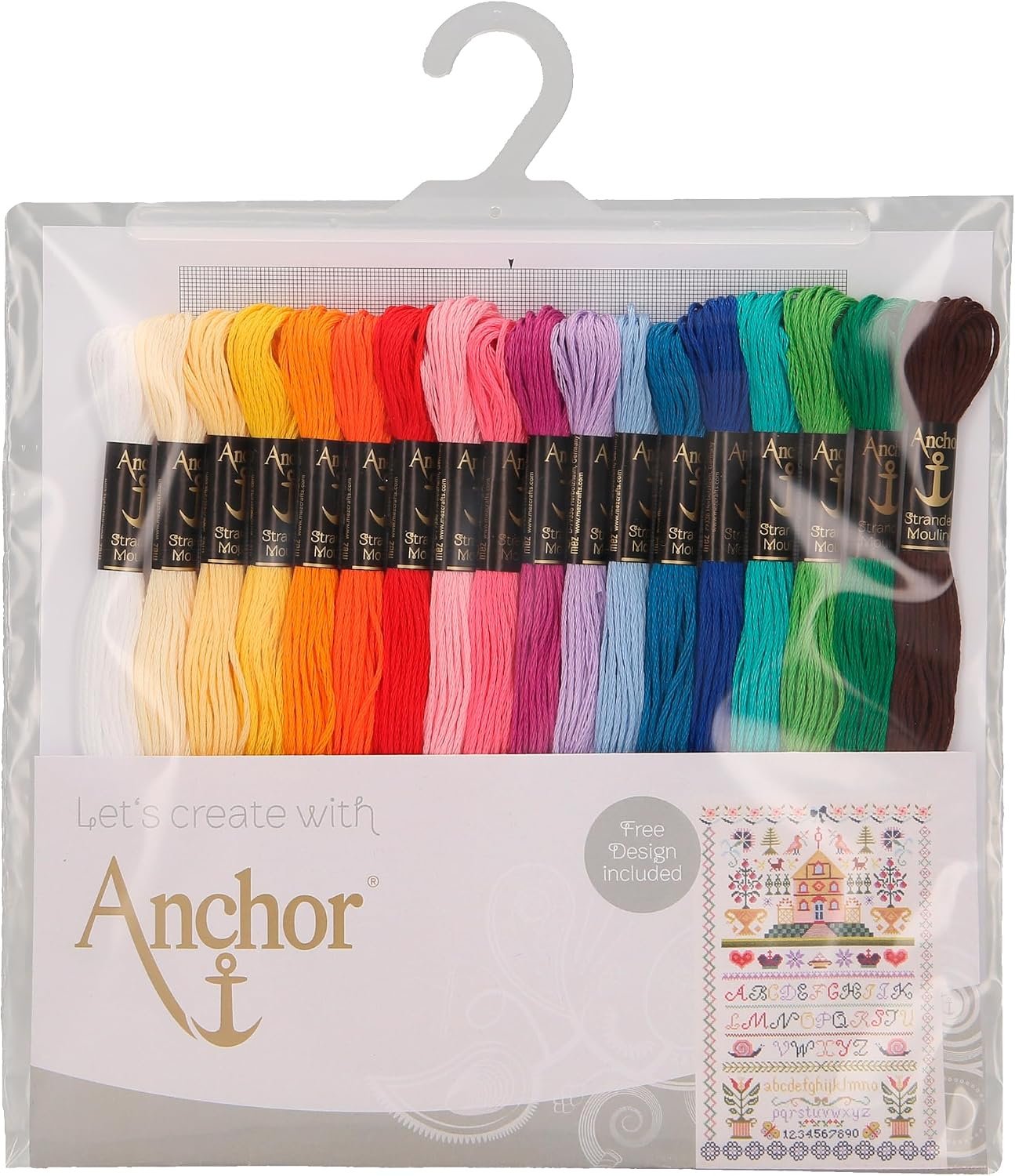 Anchor Stranded Cotton Essential-Sortiment – 18 Stickgarne – Bild 4