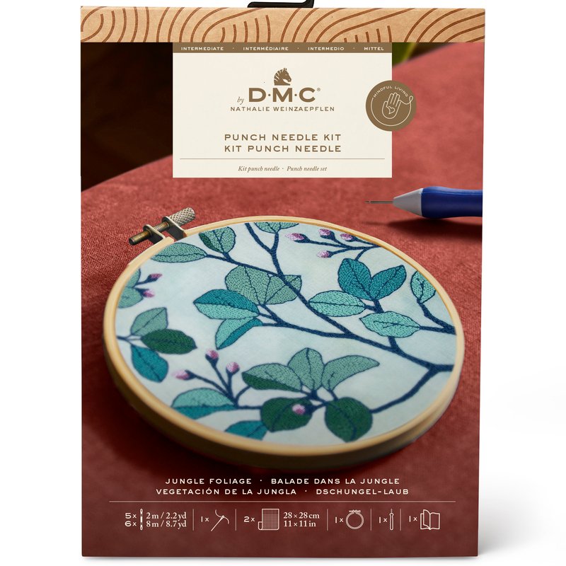 DMC – Jungle Foliage Punch Needle Kit by Nathalie Weinzaepflen - Image 6