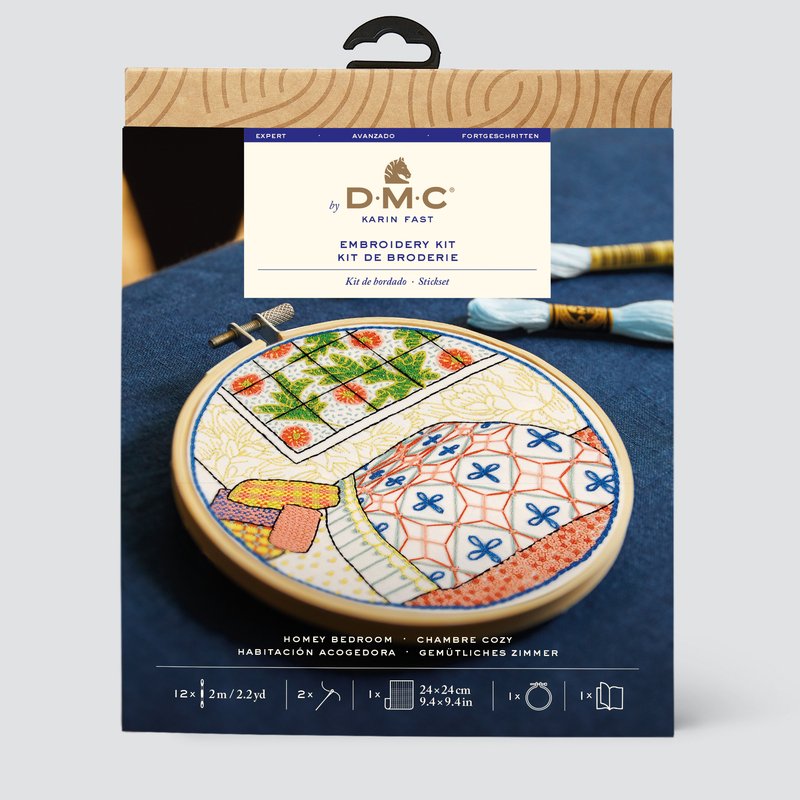 DMC – Cozy Bedroom Embroidery Kit – Advanced Kit - Image 5