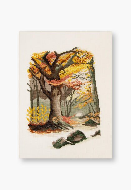 DMC – Fall Scenery Cross Stitch Kit by Marie-Dominique Procureur – Intermediate