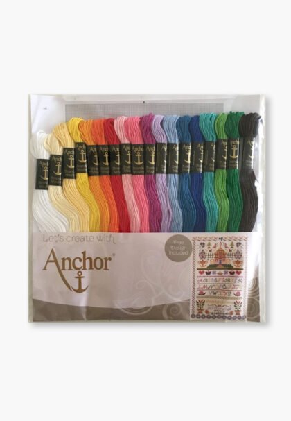 Anchor Stranded Cotton Essential-Sortiment – 18 Stickgarne