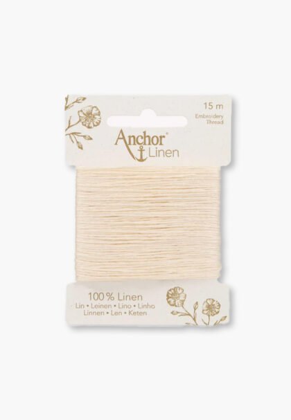Anchor Leinenstickgarn 02 Elfenbein – 100 % Leinen – 6-fädig – 15 m