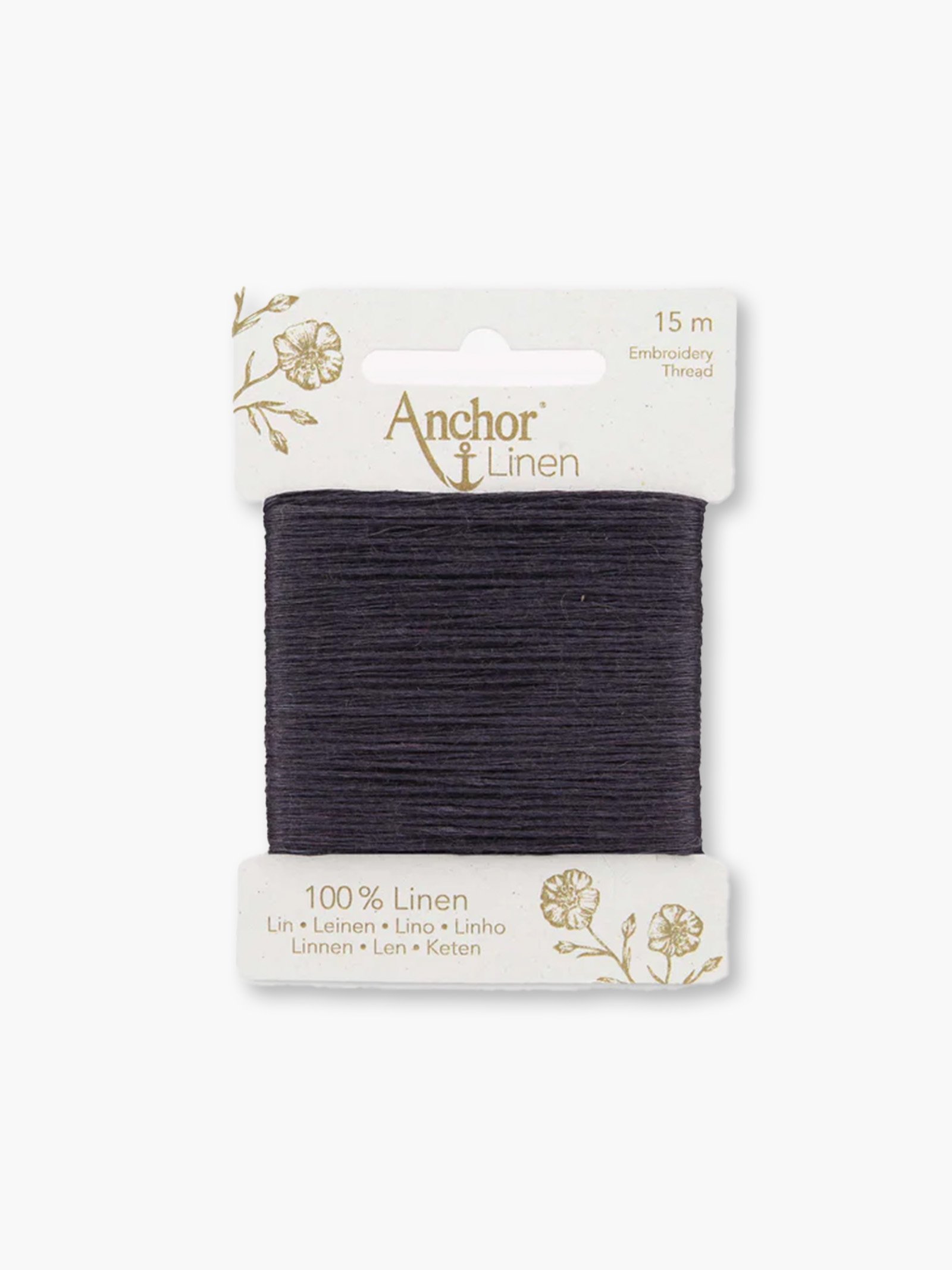 Anchor Leinen-Stickgarn 08 Taupe – 100 % Leinen – 6-fädig – 15 m