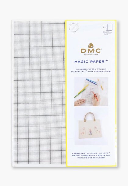 DMC – Magic Paper A4 Small Grid – Water-Soluble Embroidery Transfer Paper